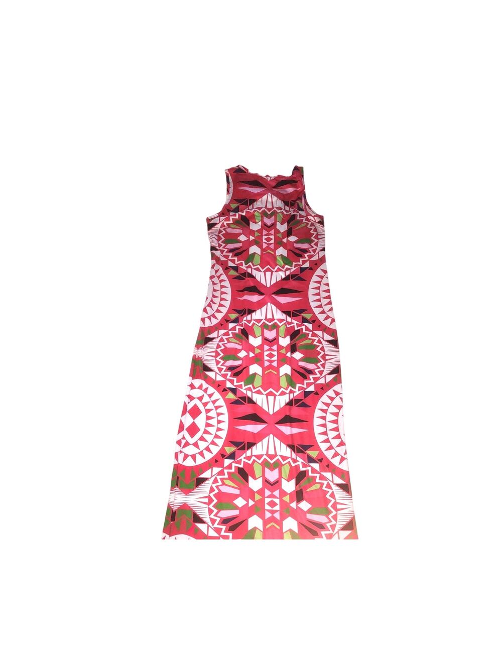Pink Geometric Sleeveless Maxi Dress Size M